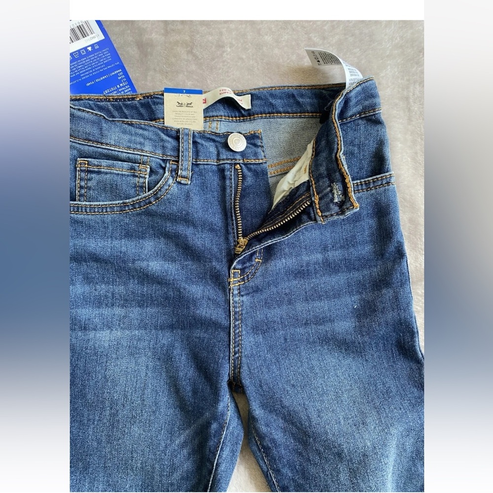 New Levi’s 720 High-Rise Super Skinny Stretch Girls Size 7 Regular - Picture 7 of 13